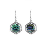 AE-6255-AB Sterling Silver Earring With Abalone Shell Jewelry Bali Designs Inc